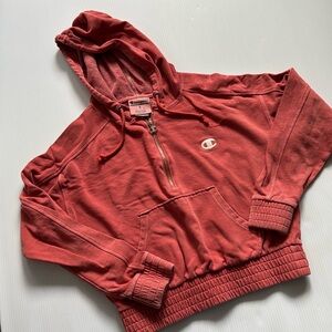Champion faded coral zip Hoodie.  Women’s size medium